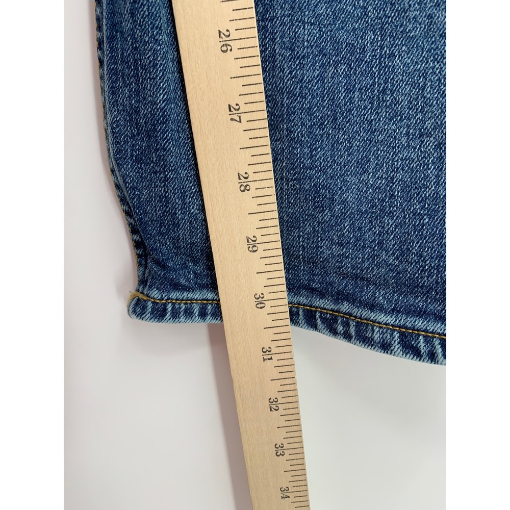 Faherty Jeans Mens 38x30 Blue Organic Cotton Stretch Straight Leg Denim Pants - Picture 12 of 14
